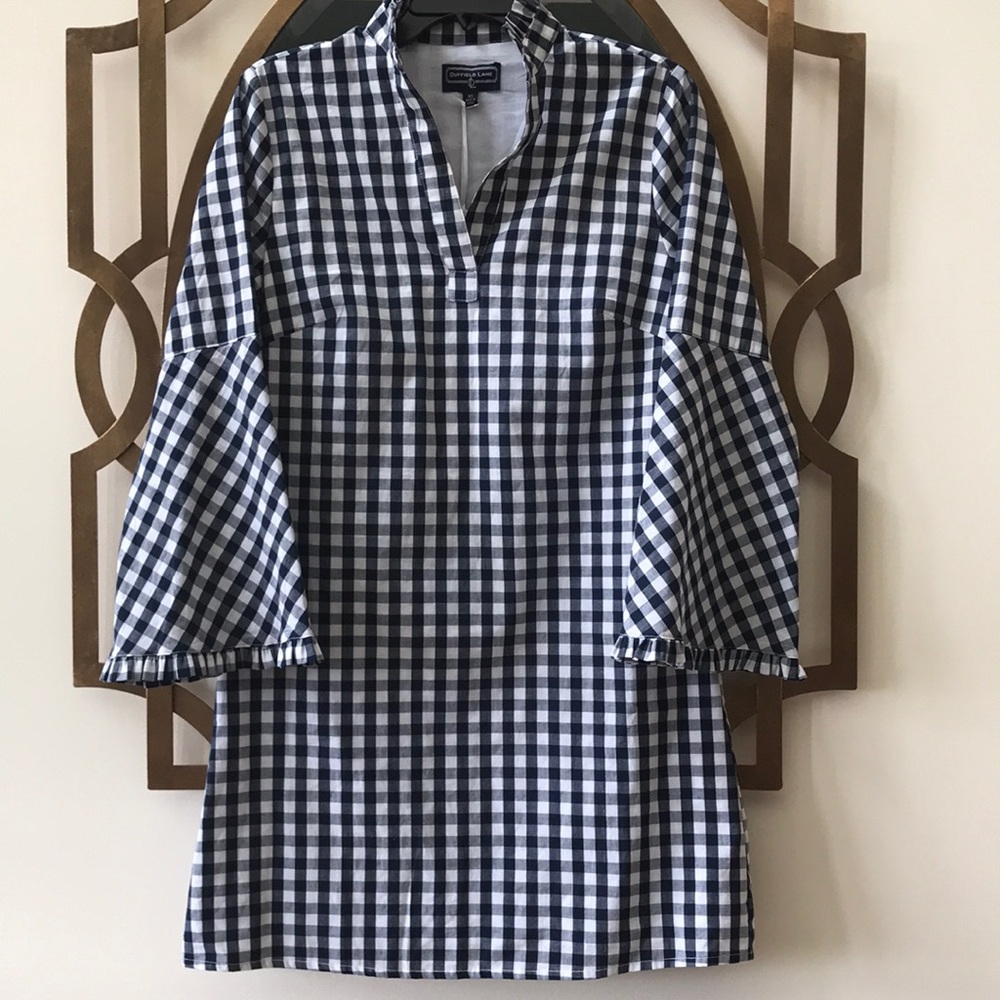 Super Cute Navy Gingham Dress by Duffield Lane